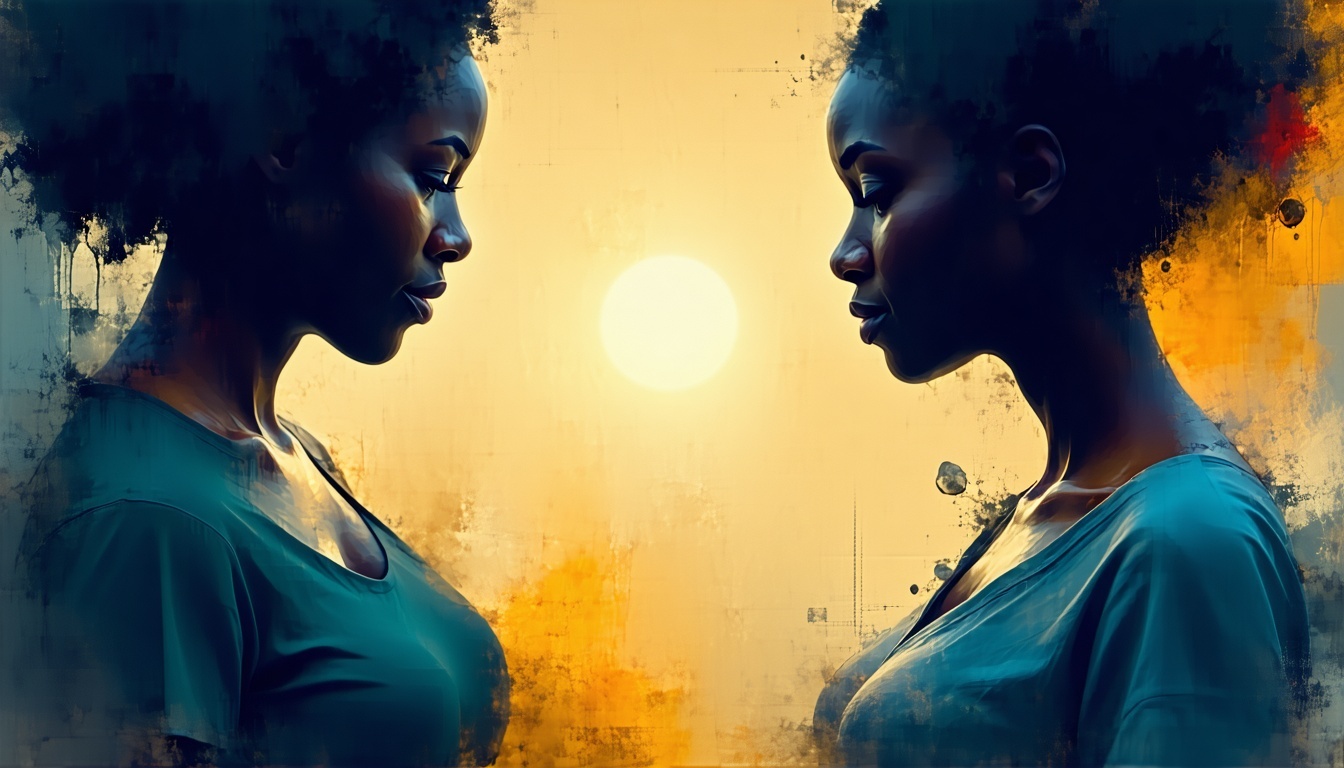 A serene, supportive moment between a doula and a